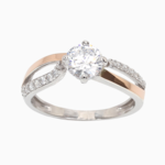 серебряное кольцо с цирконом  57208305